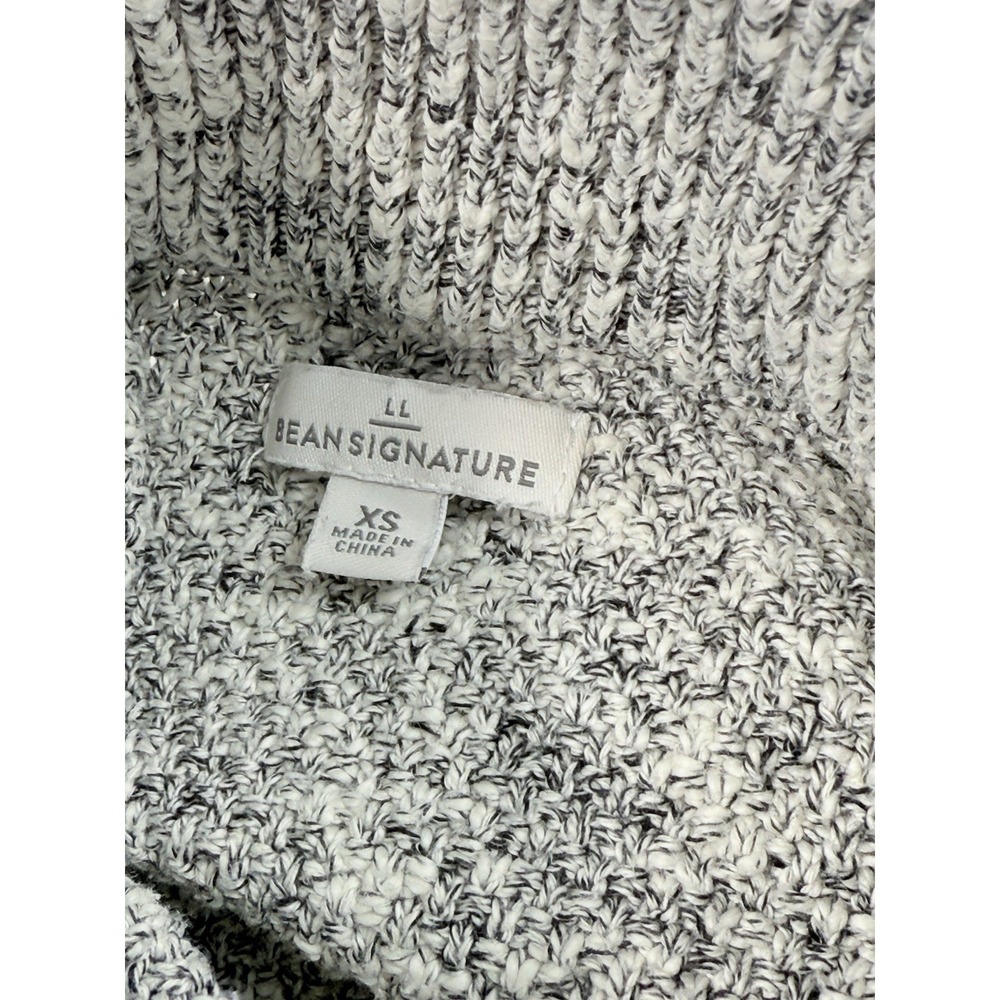 Womens XS LL Bean Signature Sweater Knit Mock Neck Pullover Linen & Cotton Blend - Picture 5 of 7